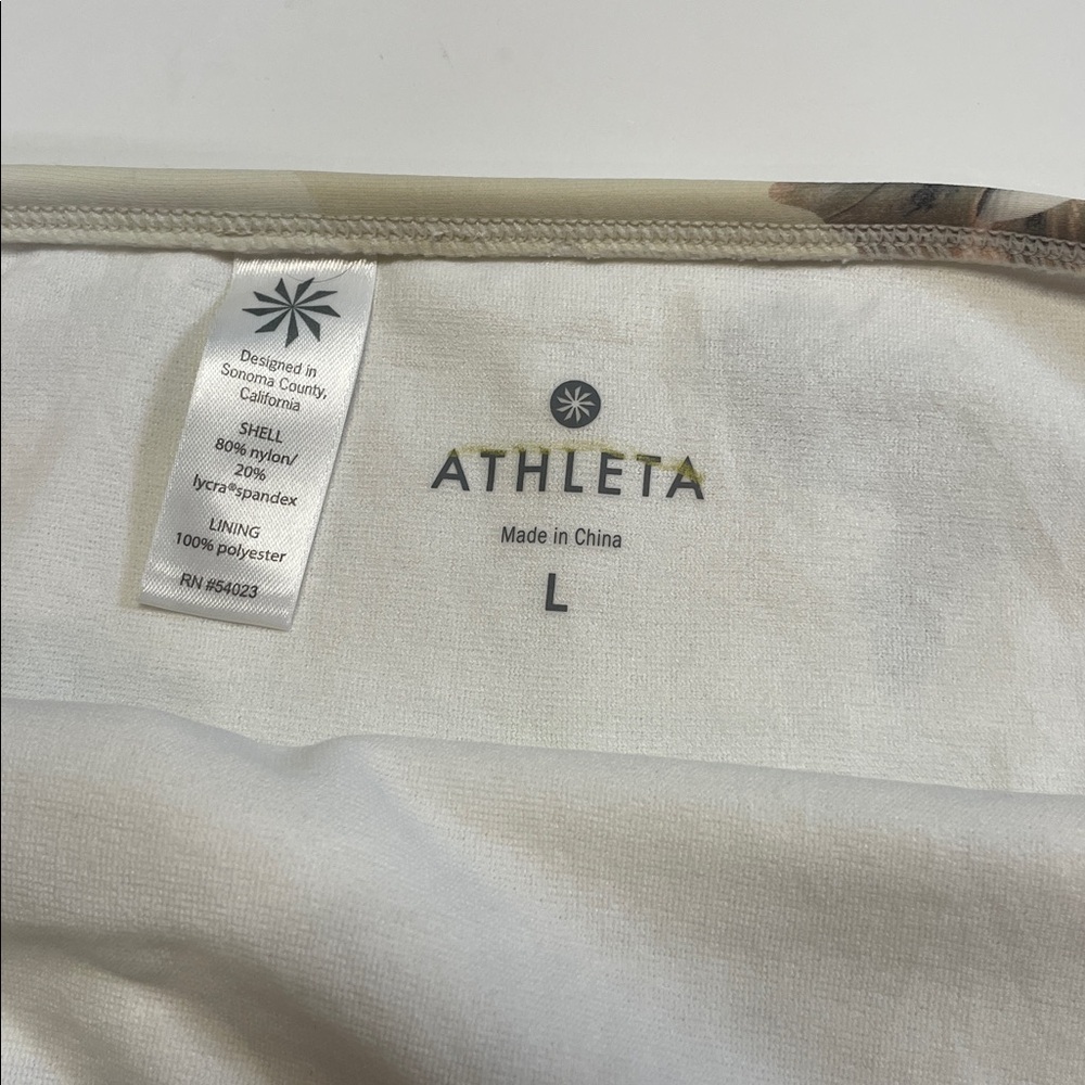Athleta Floral Bikini Seim Bottom Strappy Side Mid Rise Women Size Large - Picture 2 of 5